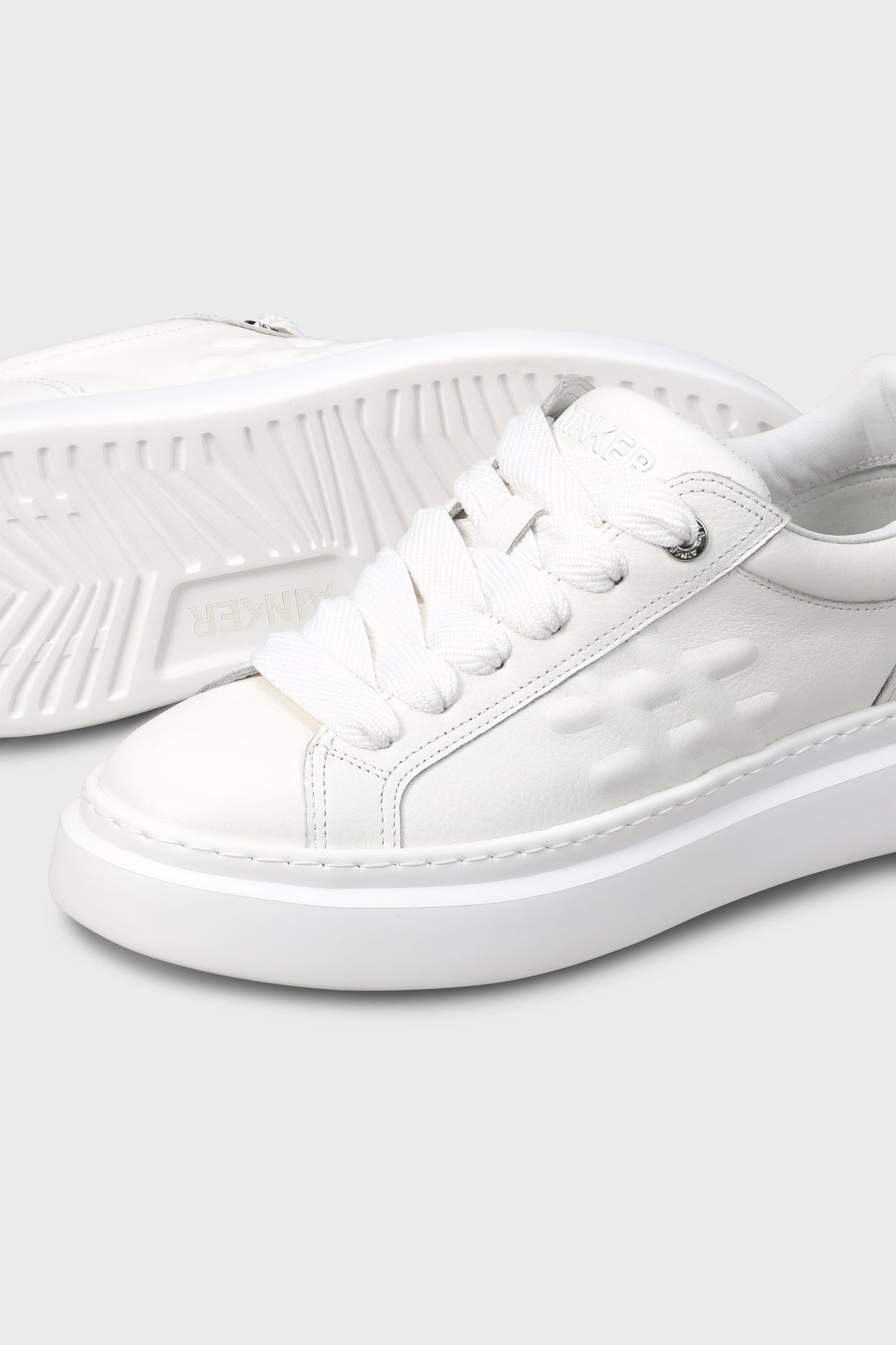 Drop Line White Leather