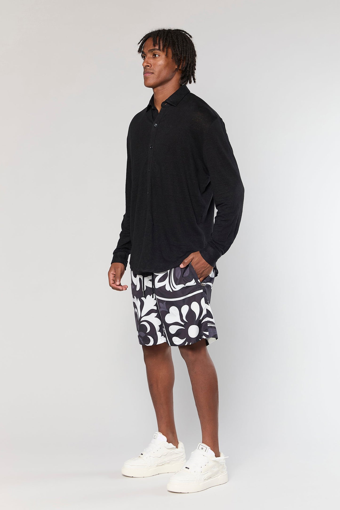 Flower 824 Black Swimwear