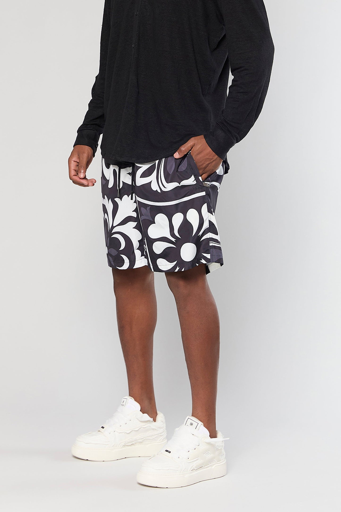 Flower 824 Black Swimwear