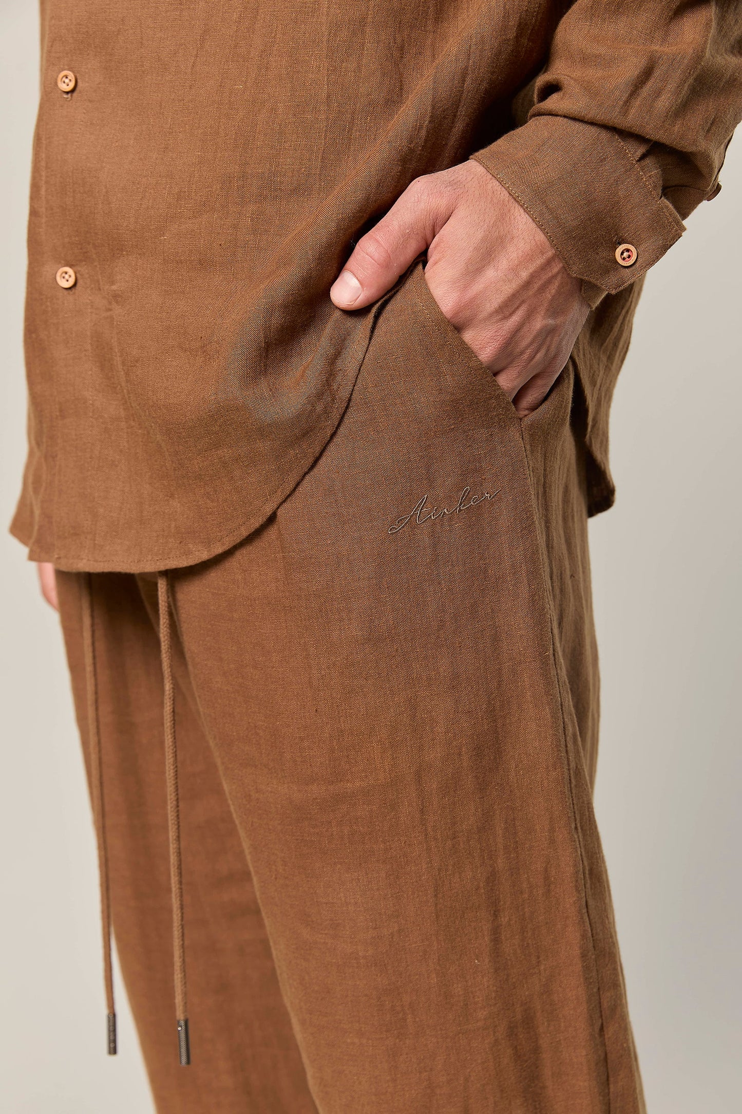 Linen 777 Brown Pants