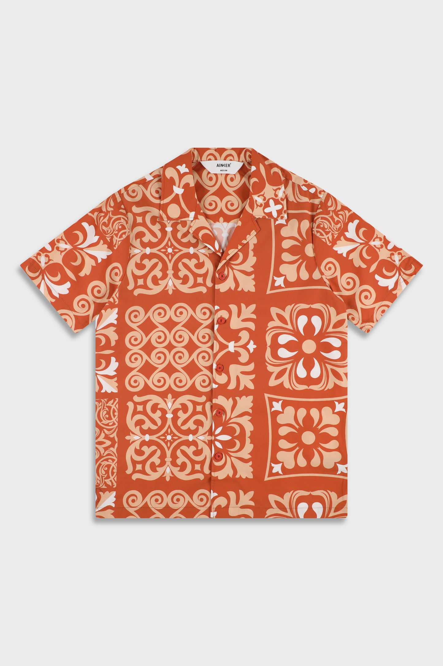 Cotton Poplin 840 Terracotta Shirt