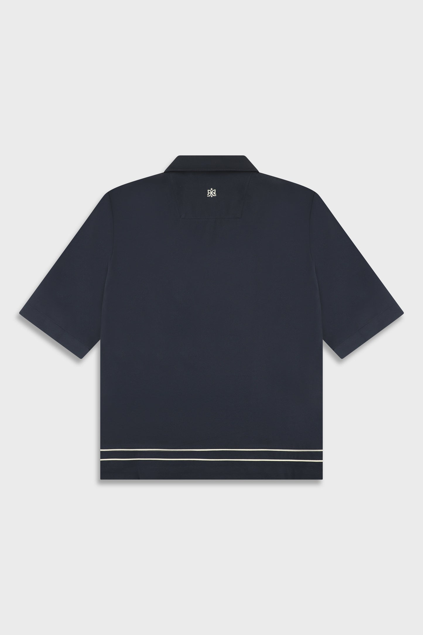Tech 801 Navy Short Button Shirt