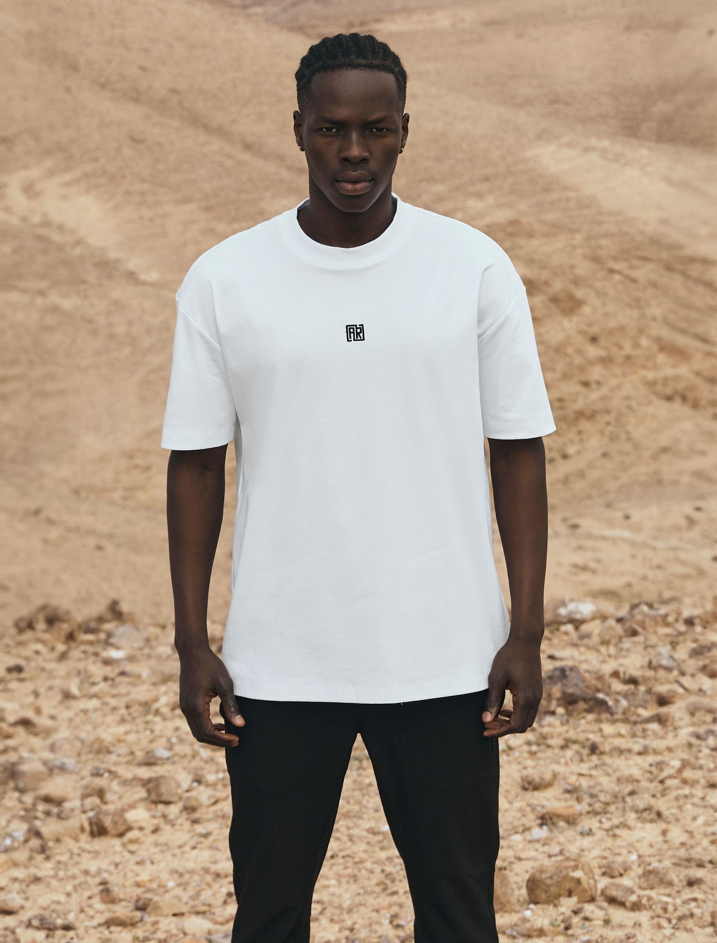 Square White Mercerize T-Shirt