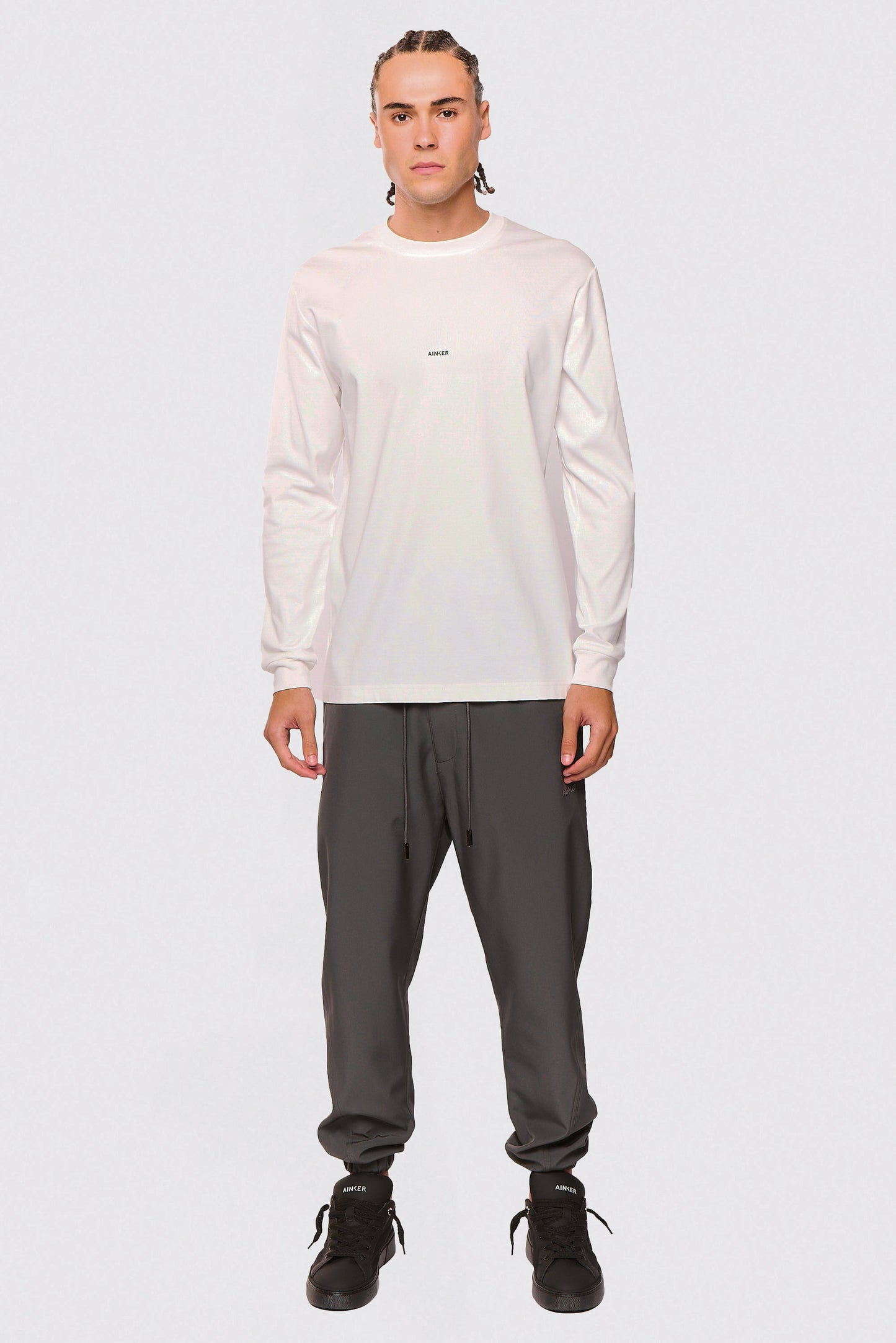 Mercerized 534 Long White T-Shirt
