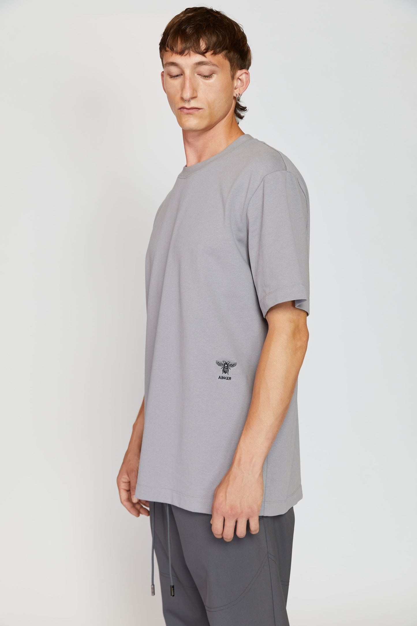AINKER BEE COTTON GREY T-Shirt
