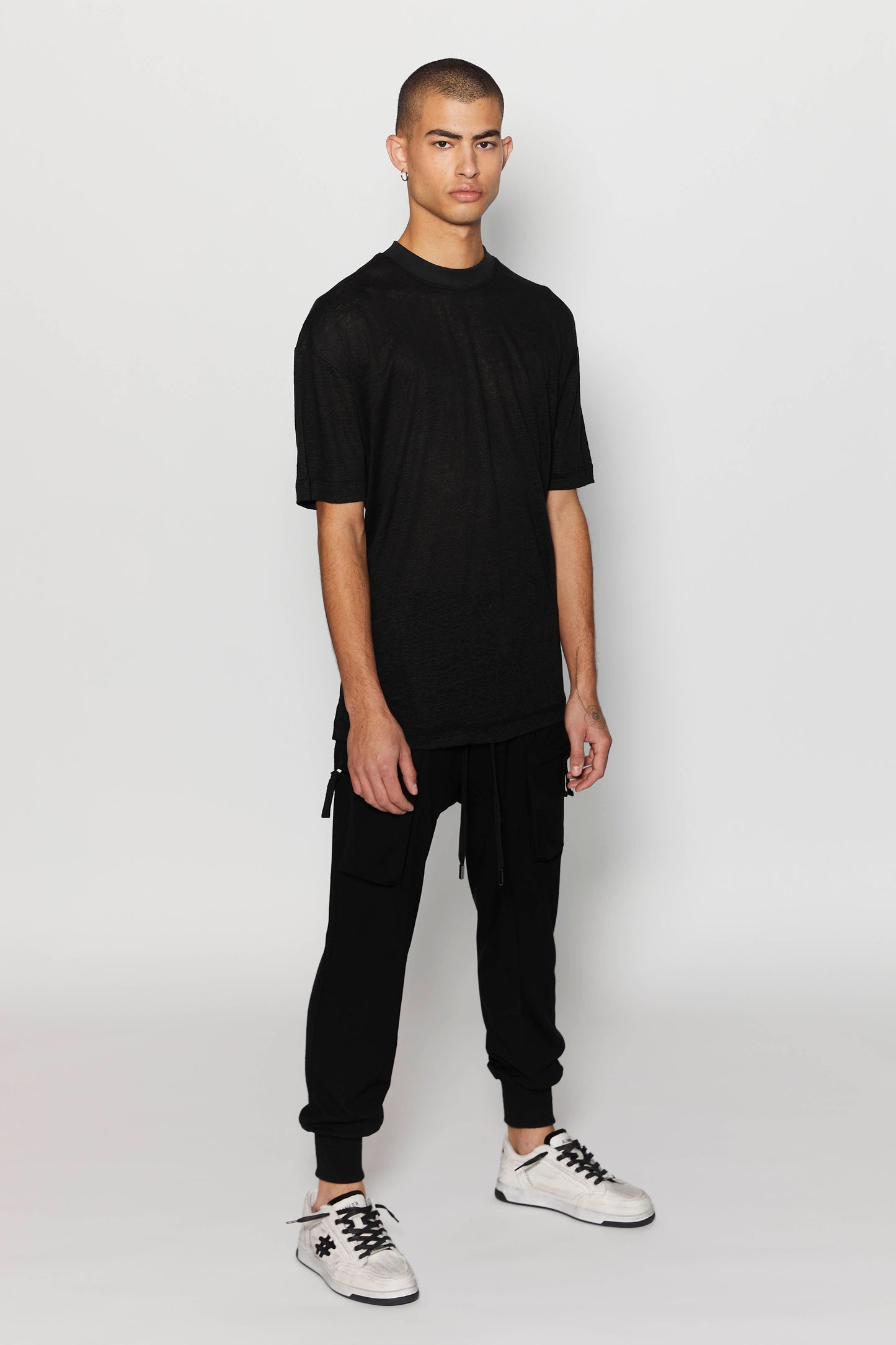 Black Linen 225 T-SHIRT