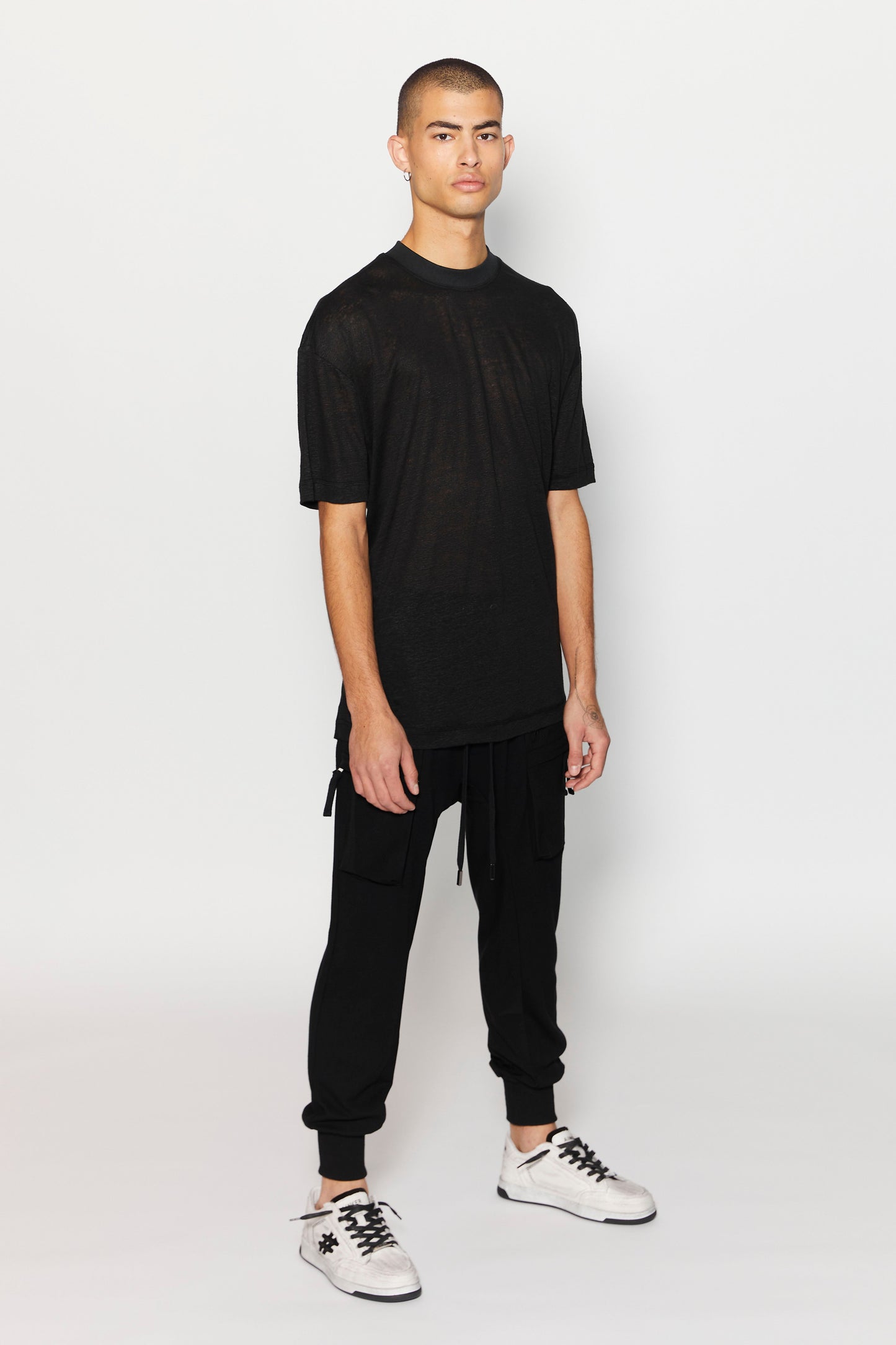 Black Linen 225 T-SHIRT
