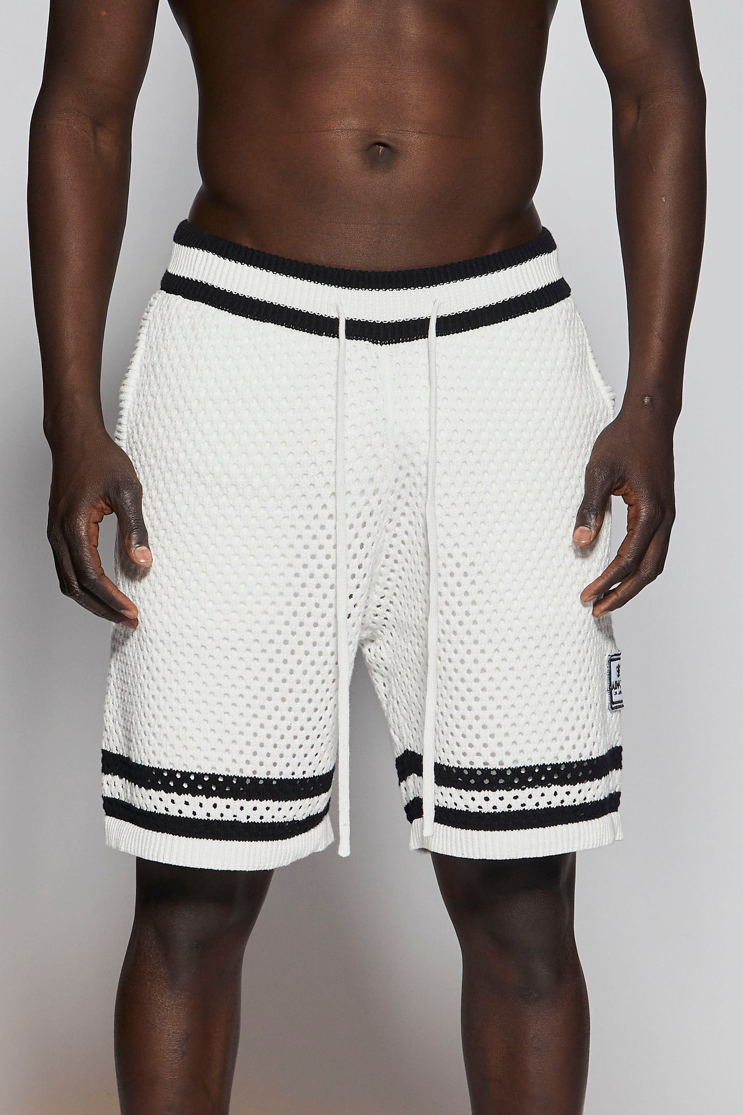 White Mesh Short Pant