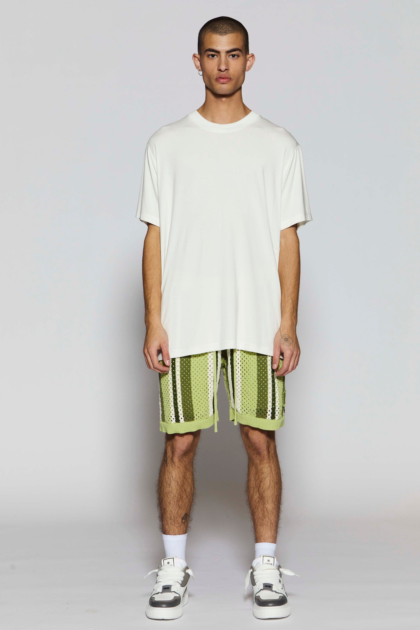 Green Knit Short Pant