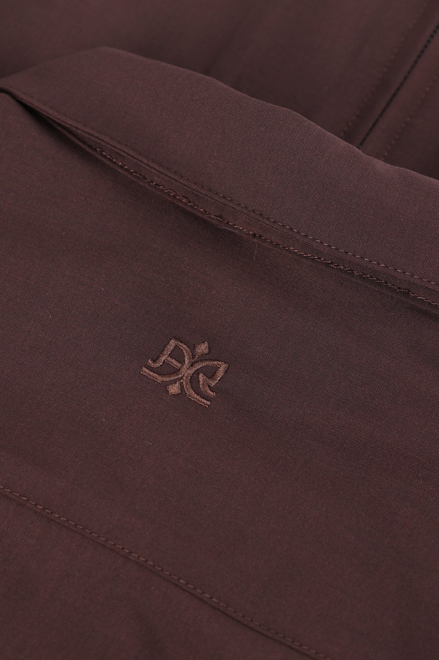 Wool Blend Brown 778 Zipper Shirt