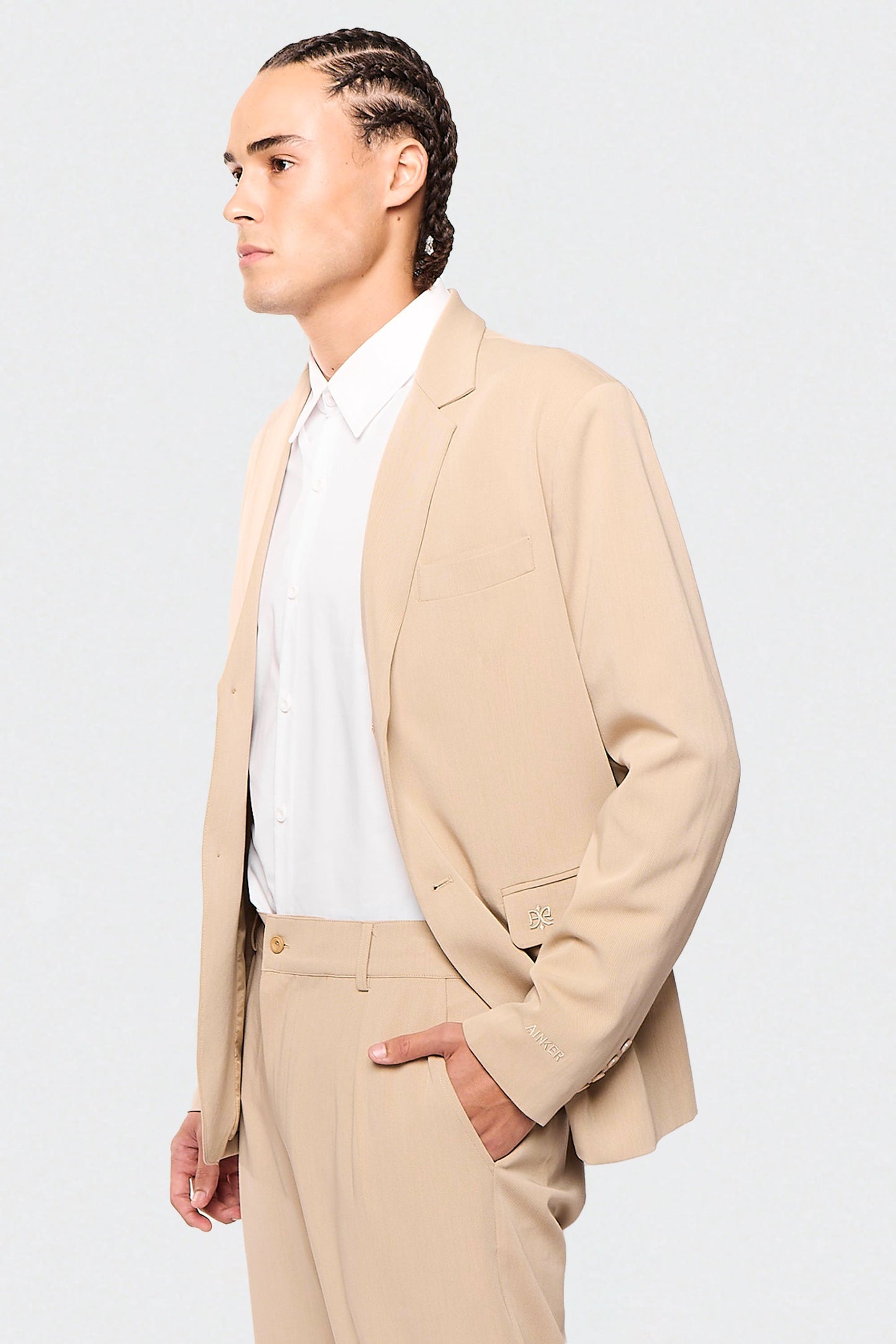 Off-White Elastane 750 Suit Jacket