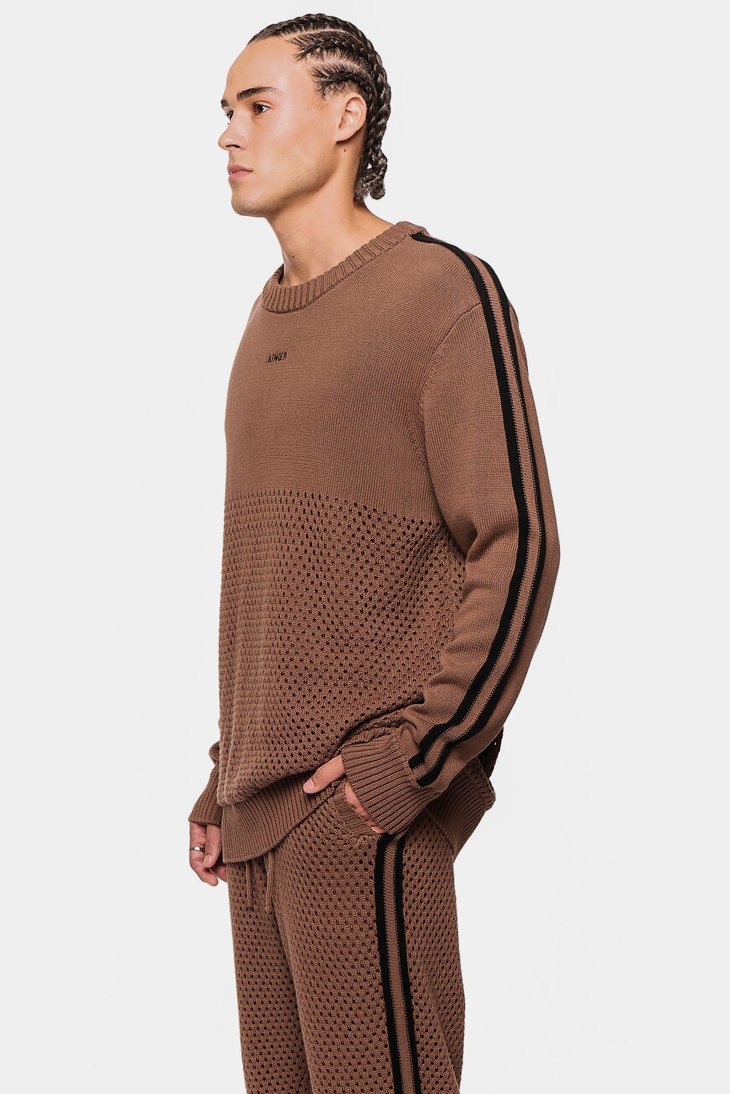 Brown Mesh 637 Top