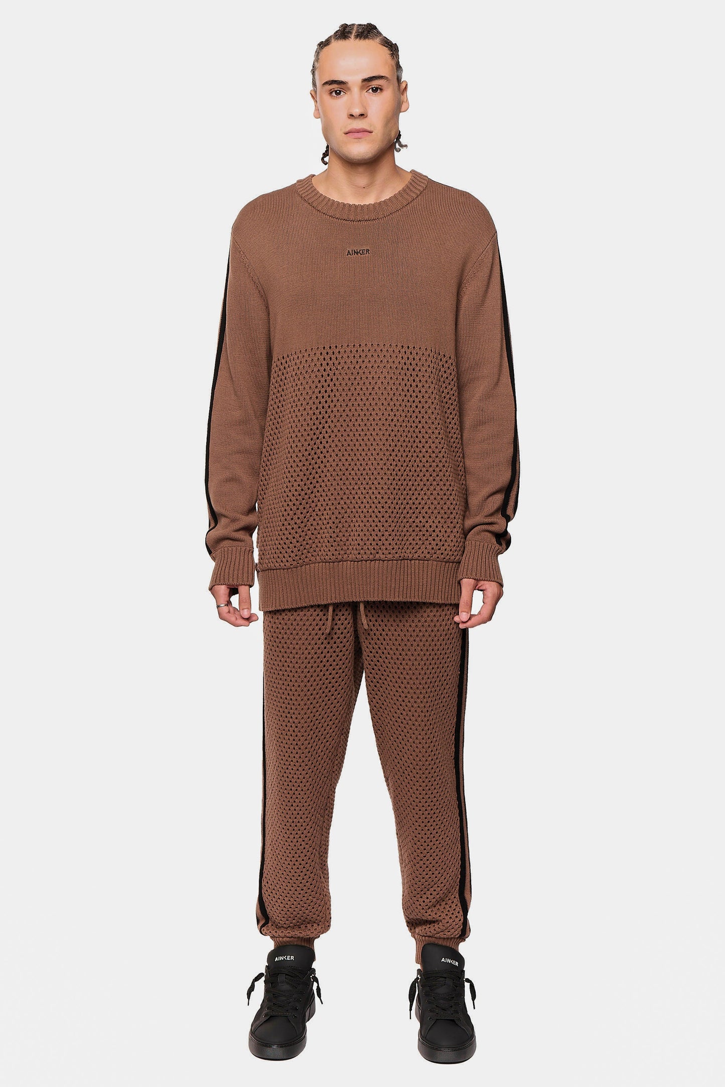 Brown Mesh 637 Top