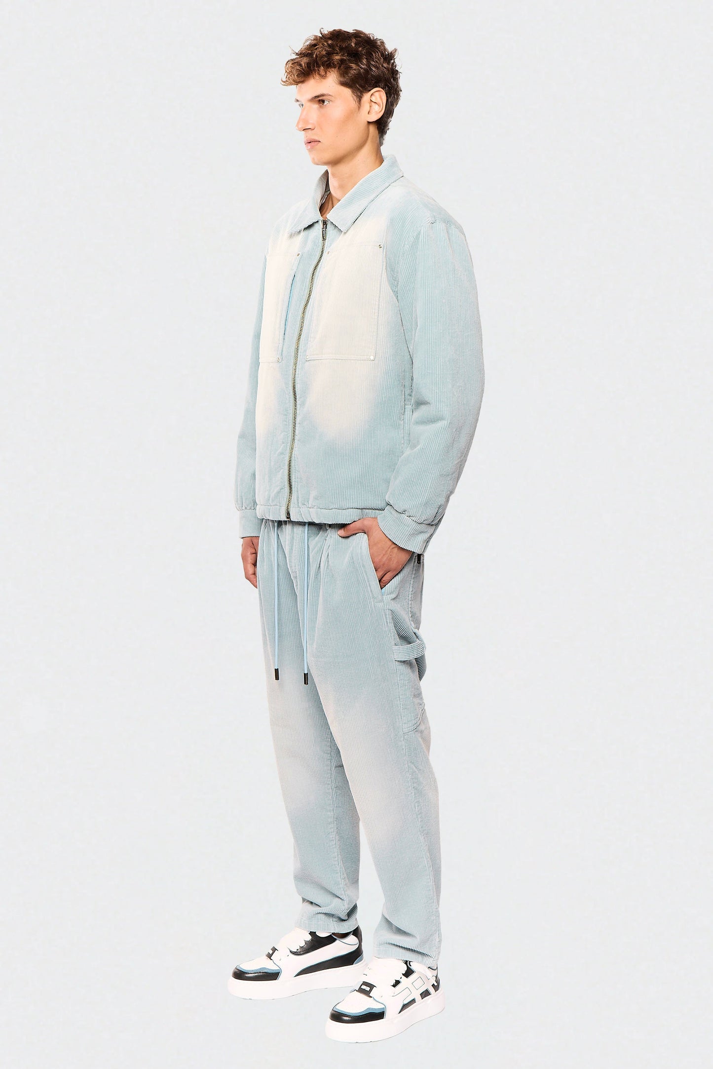 Jogger Wash Corduroy 505 Light Blue Pants