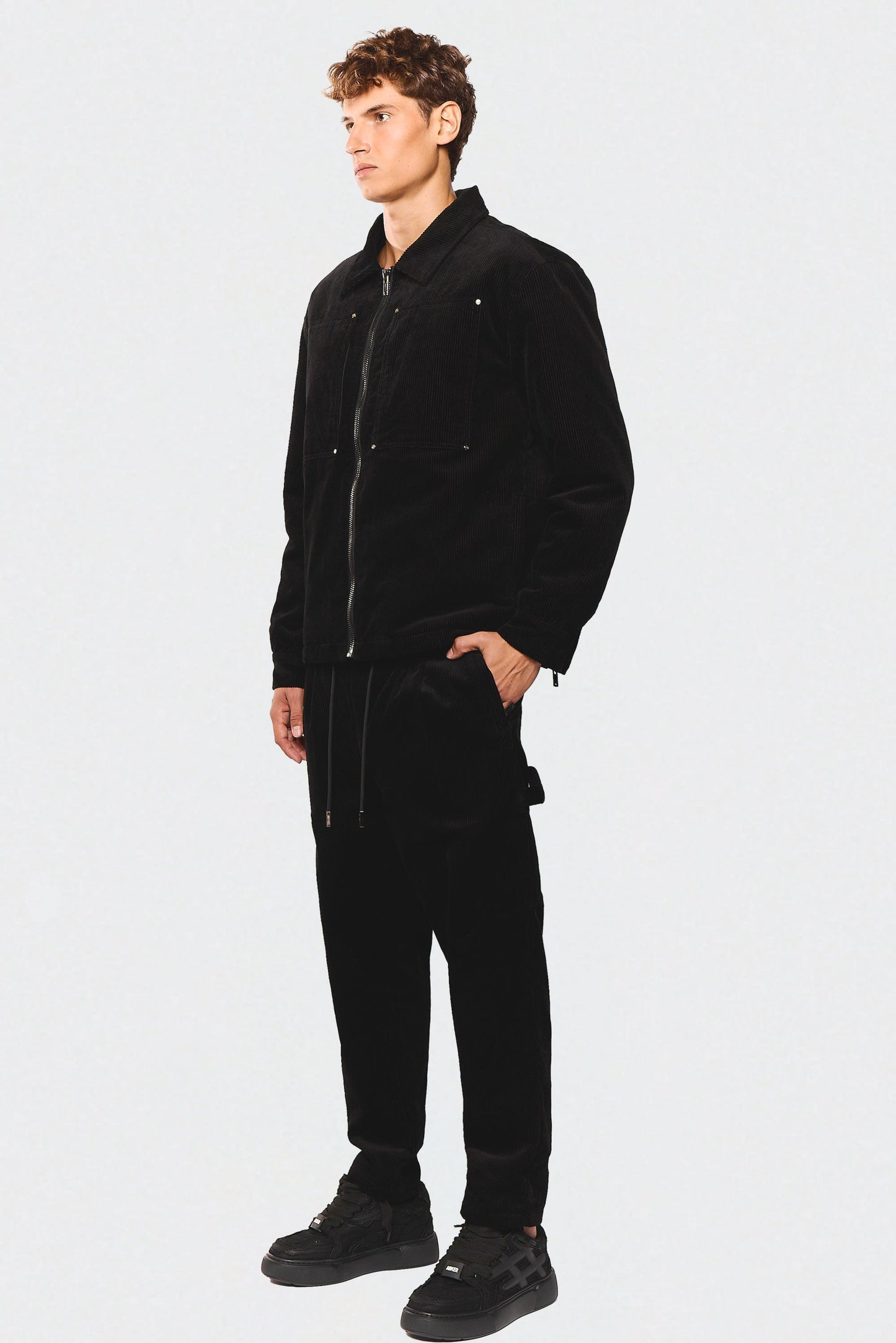 Wash Corduroy 522 Black Jacket