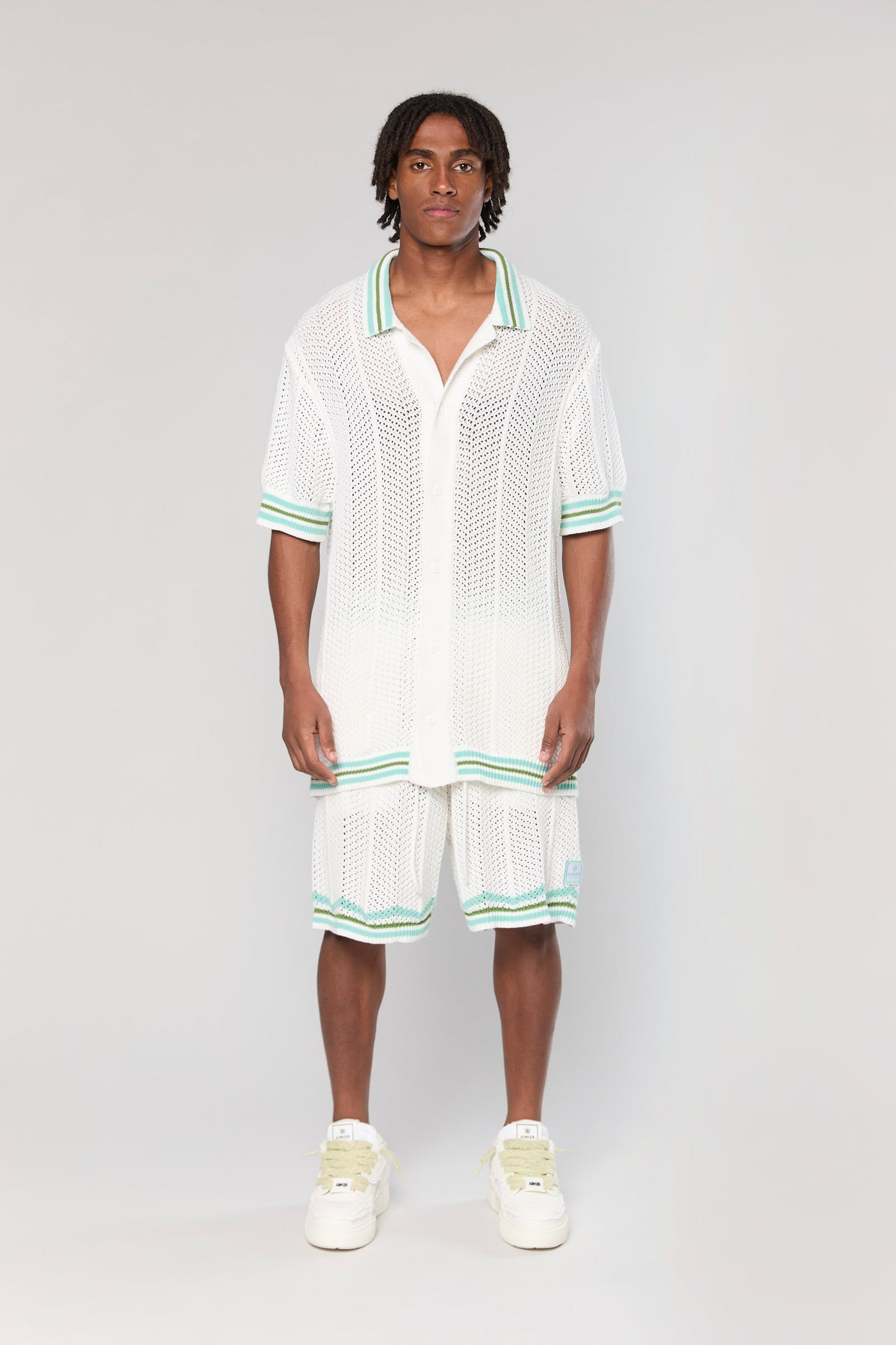 802 White Knit Short Pant