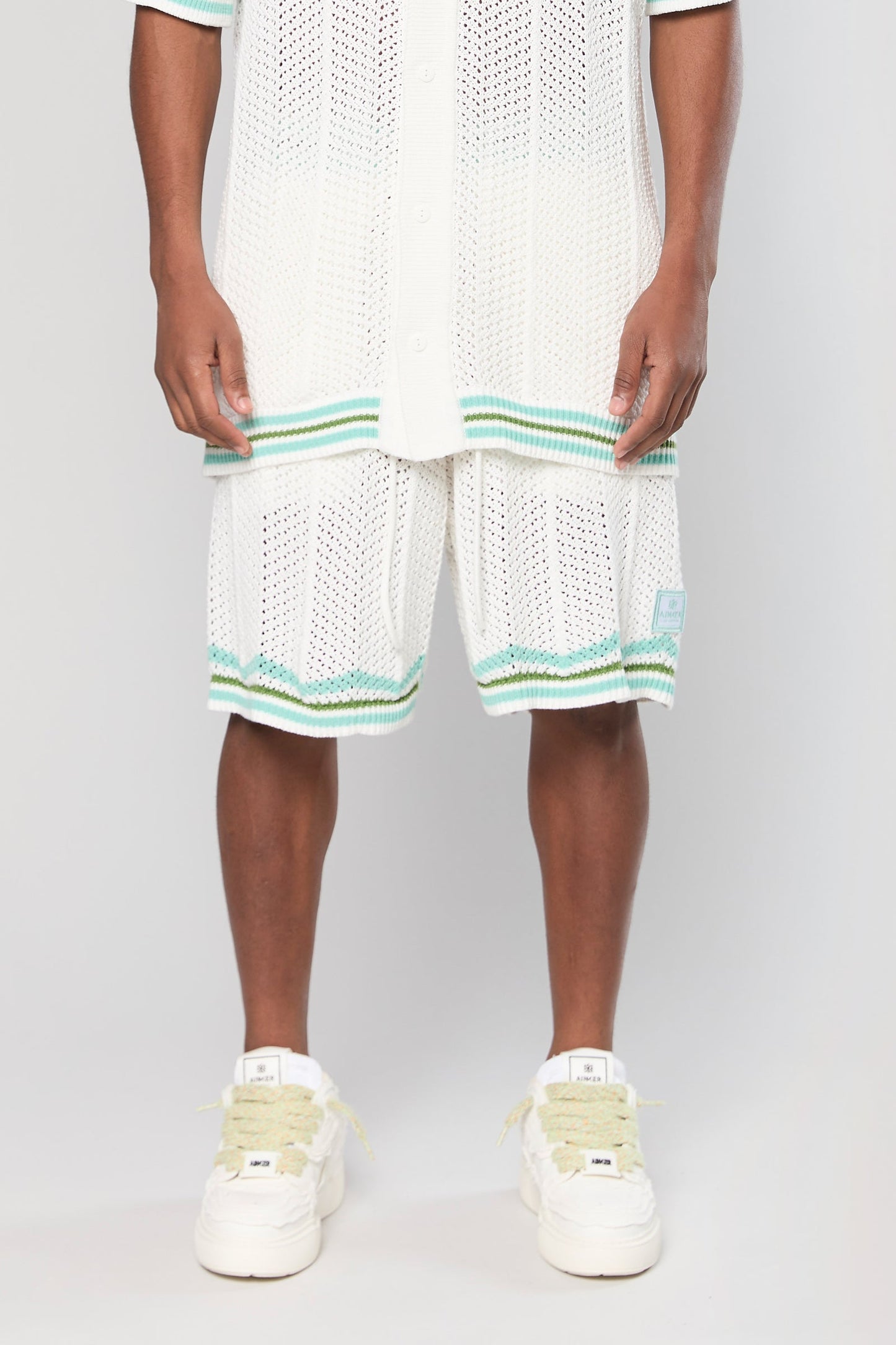 802 White Knit Short Pant