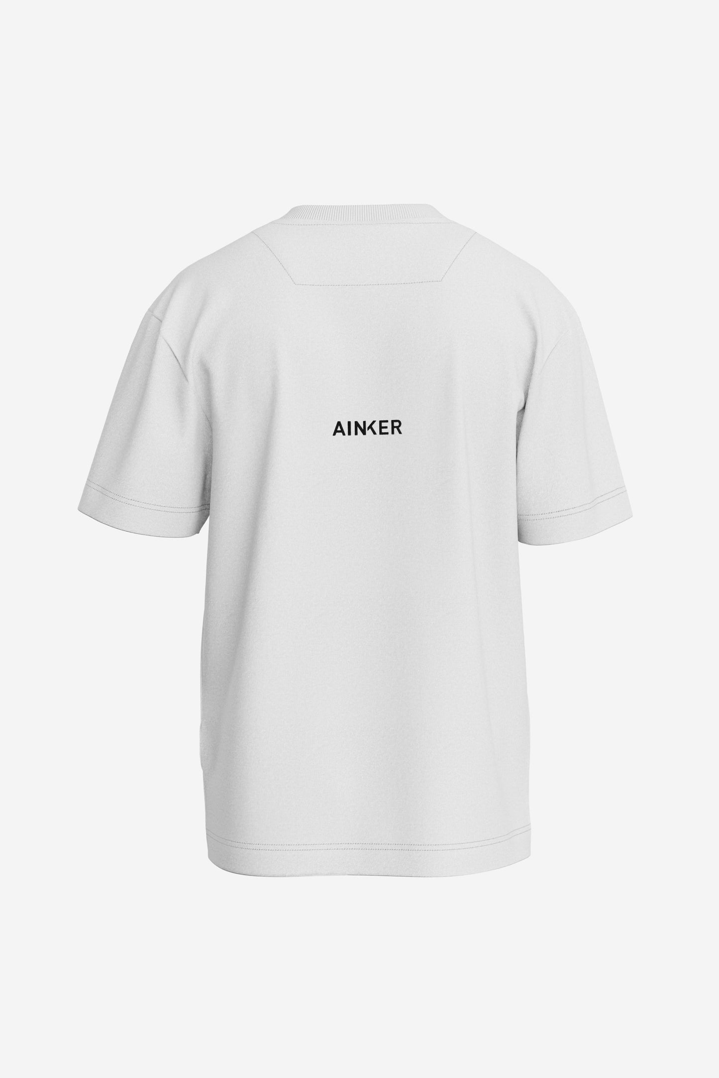 Square White Mercerize T-Shirt