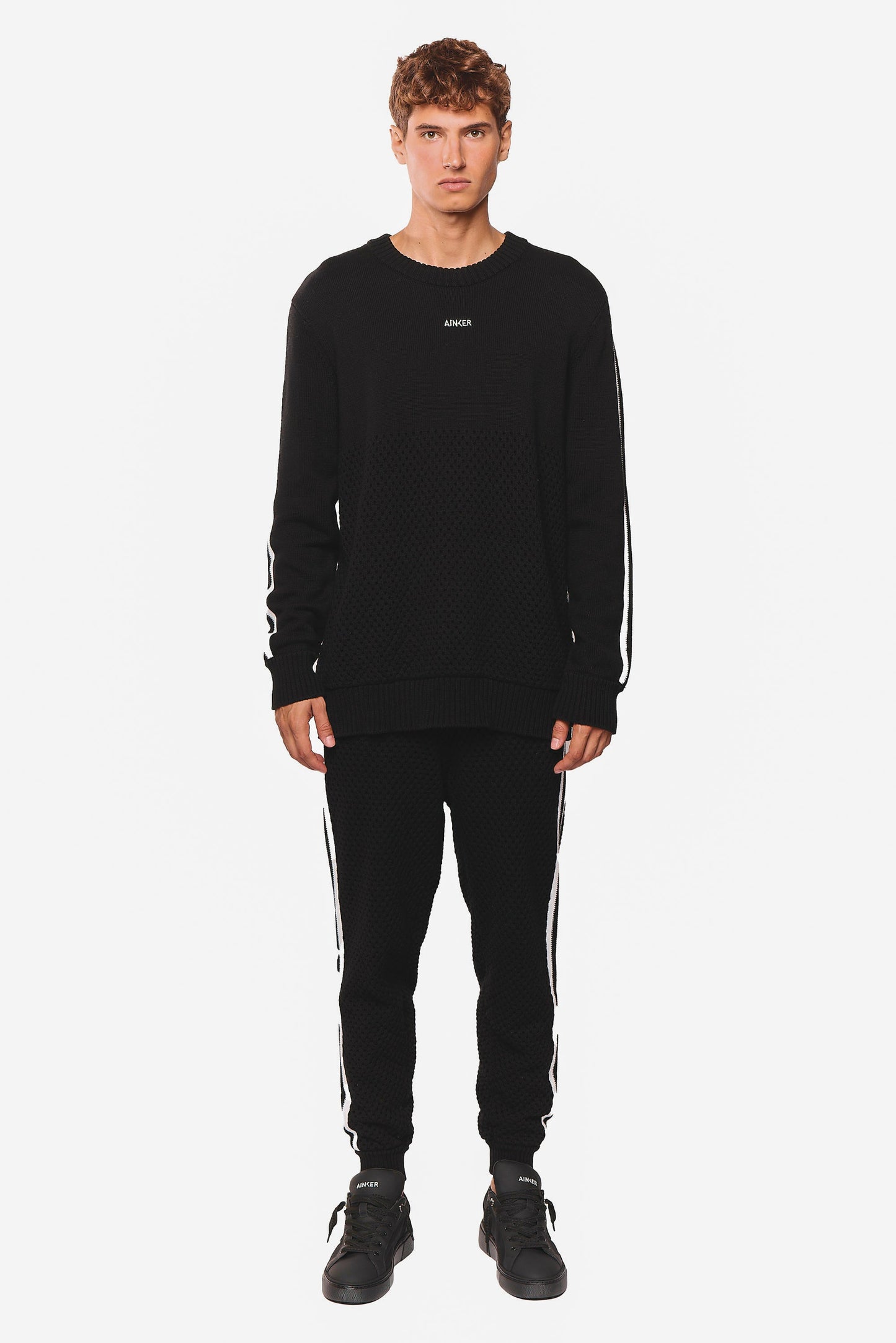 Black Mesh 637 Long Pant