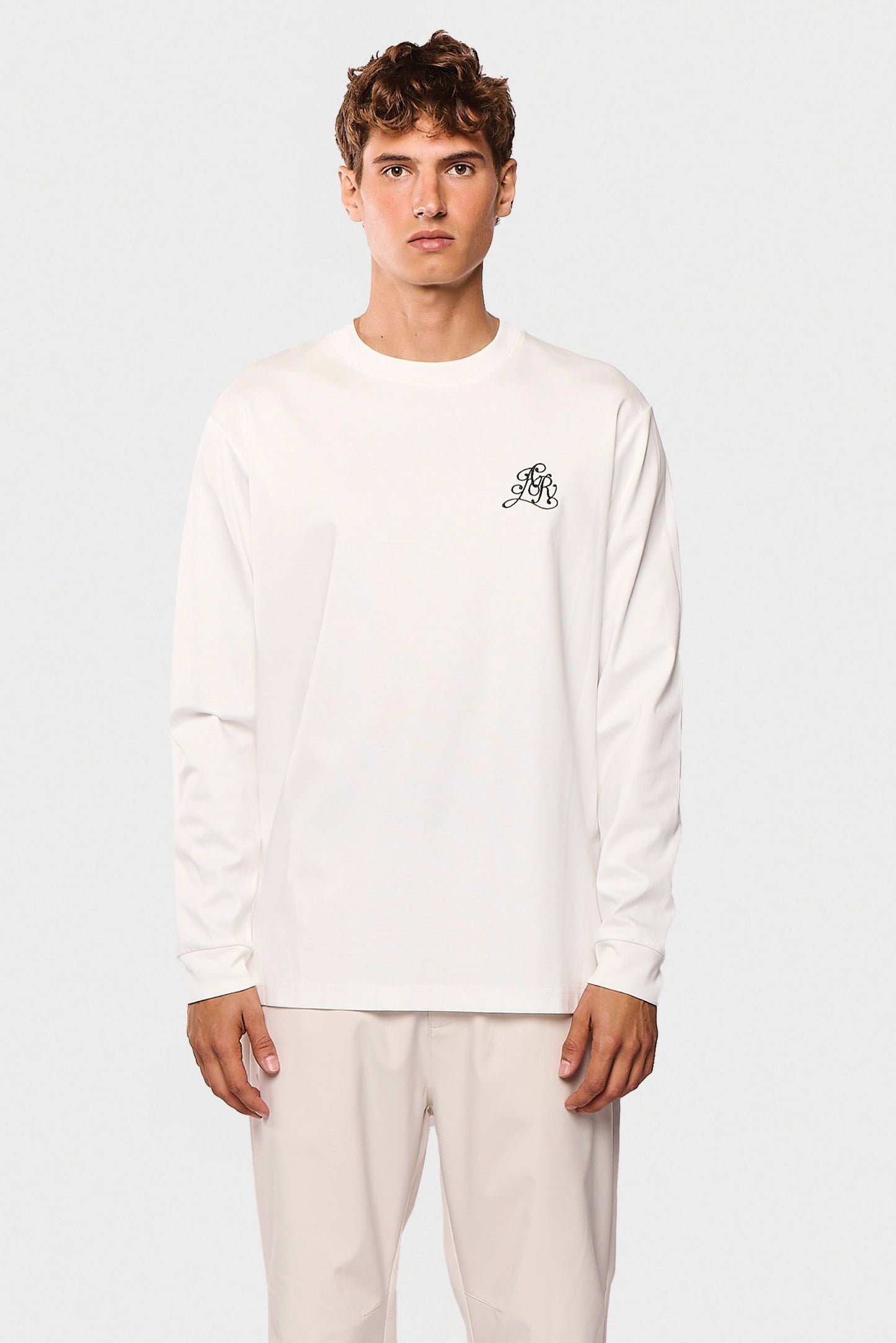 Mercerized 535 Long White T-Shirt